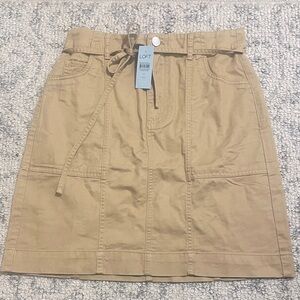 Brand New LOFT Khaki Skirt with Belt
